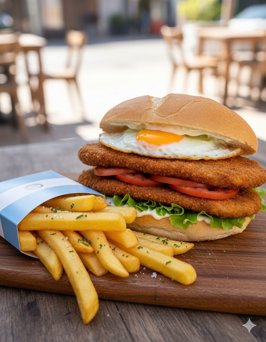 Sandwich mila + papas - PotreroFc