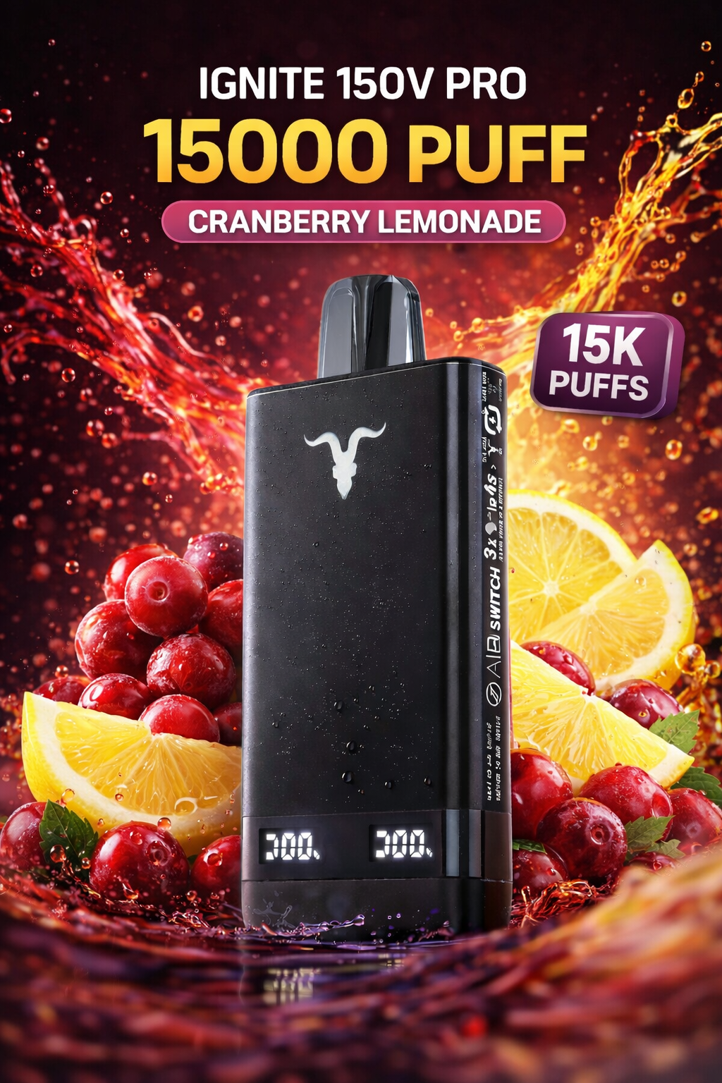 CRANEBERRY LEMONADE (combinacion de arandanos rojos con limonada) - puffrdls