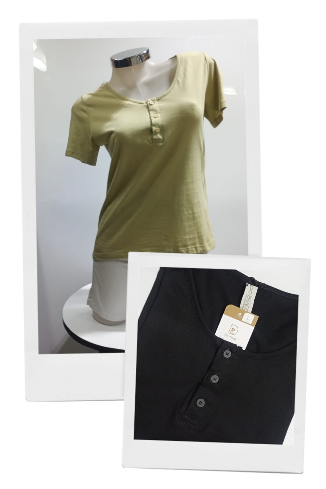 REMERA DE ALGODON CON BOTONES - devhoraindumentaria