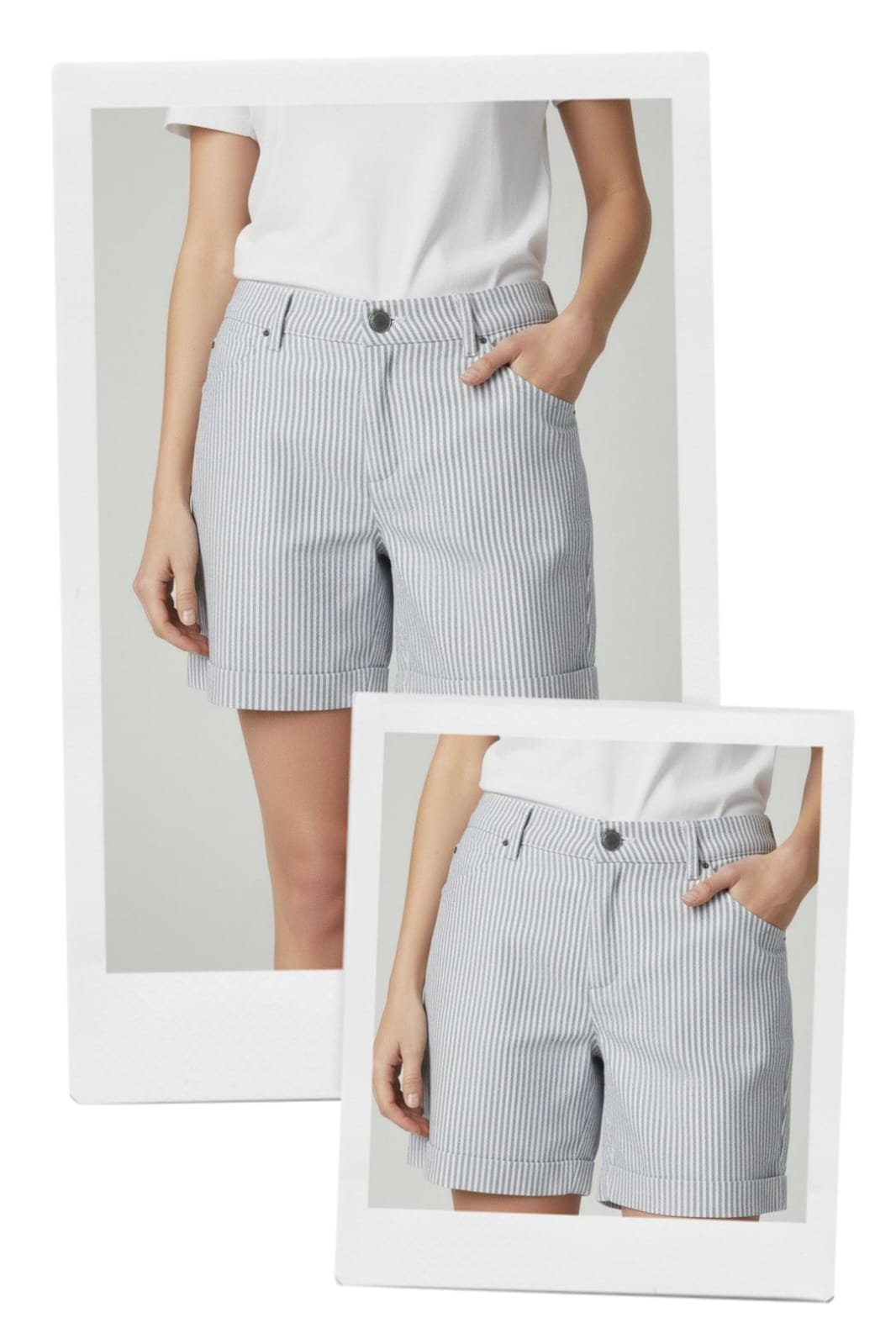 SHORT DE GABARDINA RAYADO - devhoraindumentaria