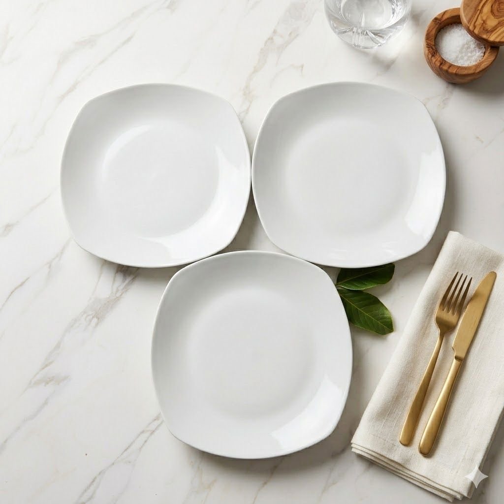 PLATOS BLANCOS PLAYOS - Bazar de todo un poco