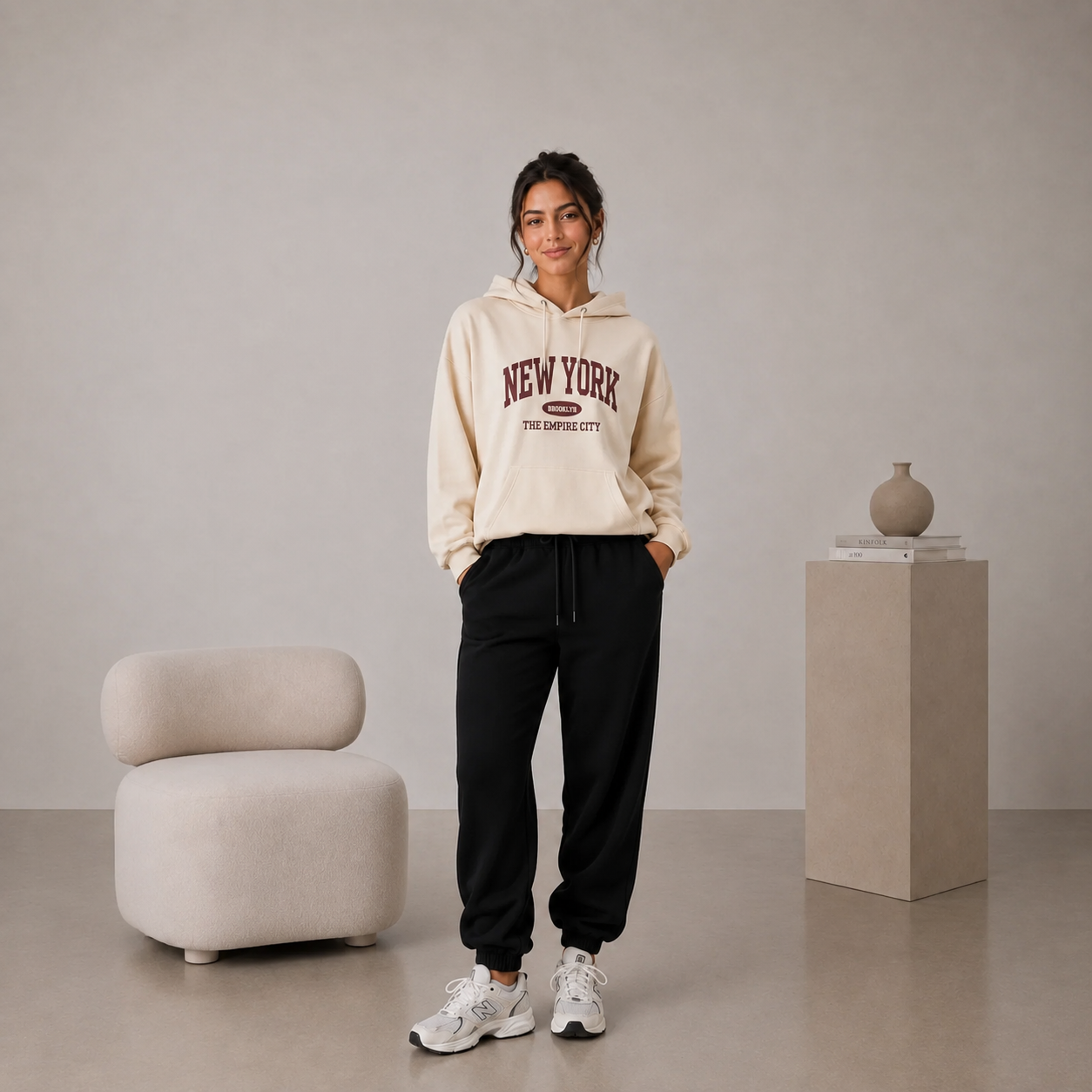 Canguro Hoodie New York The Empire (Unisex) X CURVA
