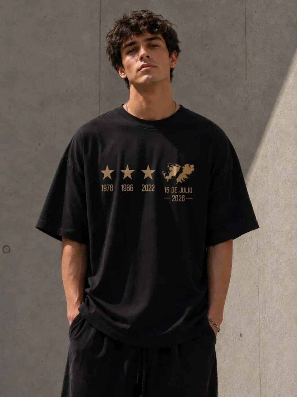 Remeron Oversize Malvinas Dorado (Unisex) - Moras Ind Fabricantes