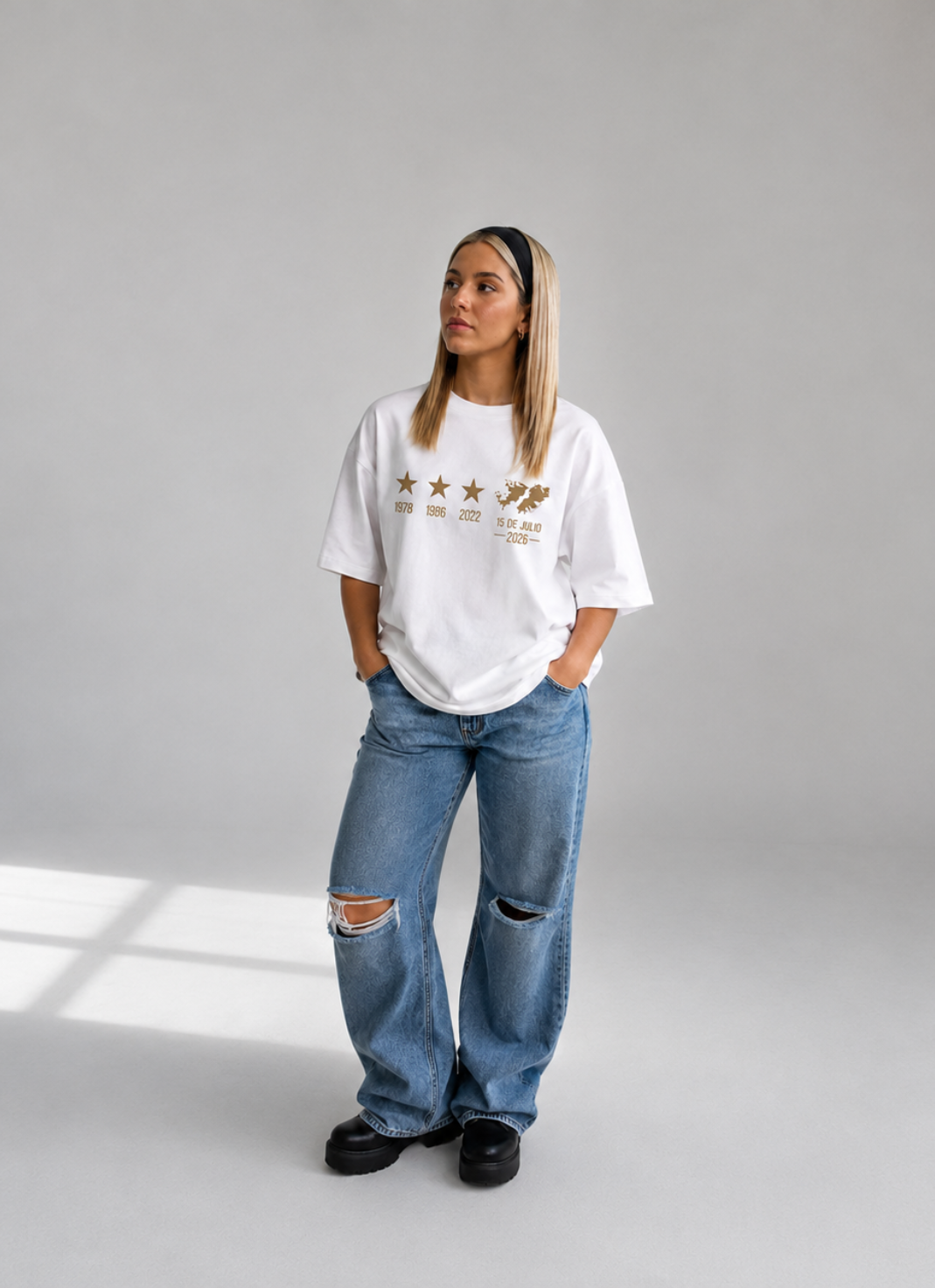 Remeron Oversize Malvinas Dorado (Unisex) - Moras Ind Fabricantes