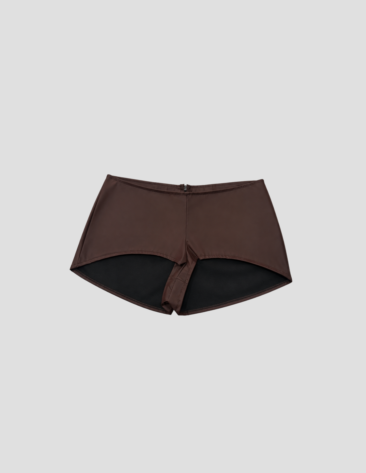 SHORT ECOCUERO BASICO MARRÓN - clothesbylolitas