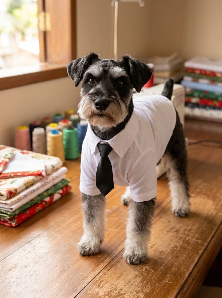 Camisa Con Corbata Para Mascota
