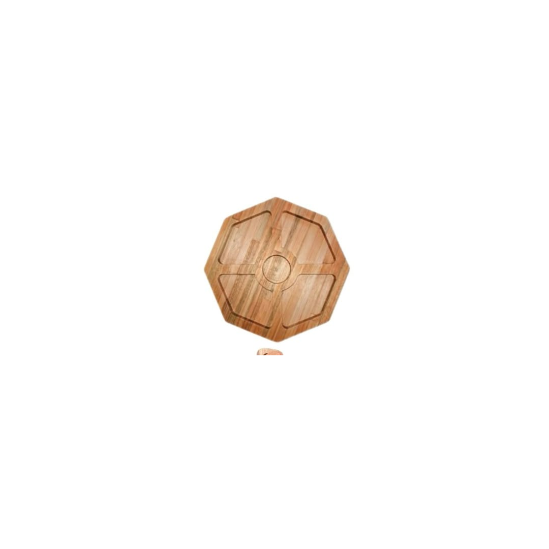 Tabla octogonal con division / eucalipto